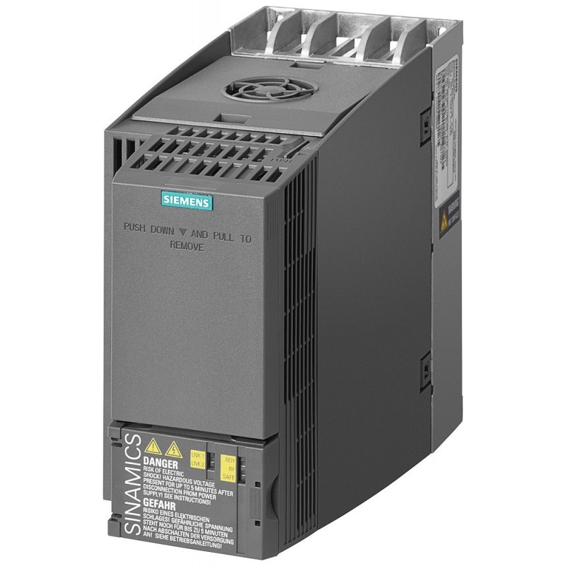 Variador de frecuencia Siemens serie SINAMICS G120C, 7,5 kW, 400 V ac, 3 fases, 16,5 A, 0 → 550Hz, IP20, Modbus