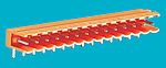 Conector macho para PCB Ángulo de 90° Weidmuller serie OMNIMATE SL de 10 vías, 1 fila, paso 5.08mm, para soldar,