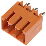 Conector macho para PCB WeidmÃller serie OMNIMATE SL de 3 vías, 1 fila, paso 3.5mm, para soldar, Orificio Pasante