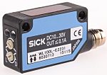 Fotocélula rectangular Sick, Sistema Reflex, alcance 80 mm → 12 m., salida NPN, Conector de M8 4 clavijas, IP65