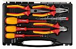 Kit de herramientas RS PRO, Maletín de 7 piezas para Electricista, contiene Alicates de corte, alicates,