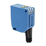 Fotocélula rectangular Sick Background Suppression, alcance 50 mm → 1,8 m, salida PNP/NPN, Conector Cableado