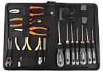 Kit de herramientas Bahco, Funda de 17 piezas para Electricista, contiene Cuchilla, destornillador, cinta métrica,