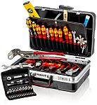 Caja para herramientas Knipex, Maletín de 52 piezas para Fontanería, contiene Cincel, alicates de corte, martillo,