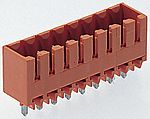 Conector macho para PCB Weidmüller serie OMNIMATE SL de 14 vías, 1 fila, paso 3.5mm, para soldar, Orificio Pasante