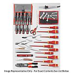 Kit de herramientas Facom, Caja de 50 piezas para Electricista, contiene Alicates de crimpado, alicates de corte,