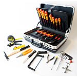 Kit de herramientas CK, Maletín de 33 piezas para Electromecánica, contiene Alicates de corte, martillo, cuchilla,