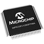 Procesador de señal digital dsPIC33FJ128GP708A-I/PT, 40MIPS 16bit 16 kB RAM, 128 kB Flash, TQFP 80 pines 48 x 10 bits,
