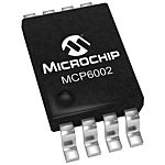 Amplificador operacional MCP6002-I/MS, 3, 5 V 1MHZ MSOP, 8 pines, Entrada / salida Rail-to-Rail