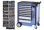 Kit de herramientas Gedore, Carro de 207 piezas para Mantenimiento, contiene Puntas, cincel, alicates de corte,