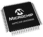 Procesador de señal digital DSPIC33FJ64GS606-50I/PT, 50MHZ 16bit 9 kB RAM, 64 kB Flash, TQFP 64 pines 1 (16 x 10 bits)