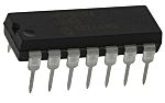 Amplificador operacional MCP6024-I/P Precisión 10MHZ PDIP, 14 pines 10 kHz, Entrada / salida Rail-to-Rail