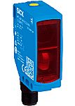 Fotocélula rectangular Sick Background Suppression, alcance 10 mm → 500 mm, salida PNP/NPN, Conector Cableado