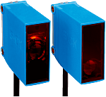 Fotocélula rectangular Sick, Sistema Barrera de Luz, alcance 0 → 40 m., salida relé, Cable libre, IP67