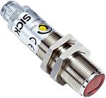 Fotocélula de cuerpo cilíndrico Sick Energético, alcance 1 mm → 500 mm, salida Conmutación de luz, PNP, Conector