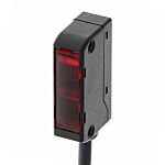 Fotocélula rectangular Omron Reflectivo limitado, alcance 60 mm, salida NPN, Cable de 3 hilos de 2 m