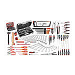 Kit de herramientas Facom de 165 piezas para Juego de herramientas de mantenimiento industrial, contiene Lima, sierra