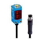 Fotocélula miniatura Sick, Sistema Supresión de Fondo, alcance 4 → 220 mm, salida PNP/NPN, Conector de 3