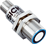 Sensor ultrasónico Sick, M18 x 1, alcance 30 → 250 mm, salida NPN, PNP, 10 → 30 V, 25Hz
