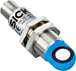 Sensor ultrasónico Sick, M18 x 1, alcance 30 → 250 mm, salida NPN, PNP, 10 → 30 V, 25Hz