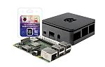Raspberry Pi 3 B+ con carcasa negra y NOOBS de