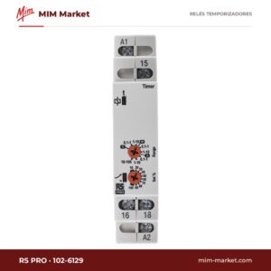 Relé temporizador RS PRO 102-6129 – 12-230 V ac / 230 V dc, Multifunción