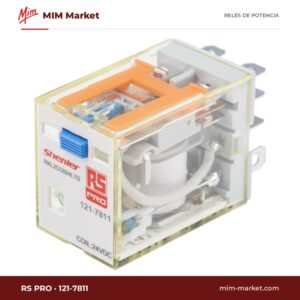 Relé de potencia RS PRO 121-7811 – DPDT, bobina 24 V dc, 10 A
