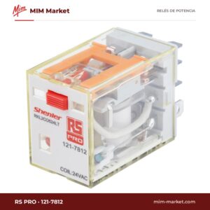 Relé de potencia RS PRO 121-7812 – DPDT, bobina 24 V ac, 10 A
