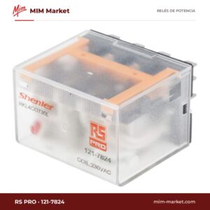 Relé de potencia RS PRO 121-7824 – 4PDT, bobina 230 V ac, 10 A