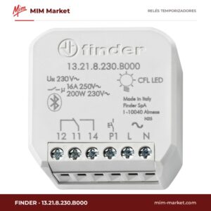 Relé temporizador Finder 13.21.8.230.B000 – 250 V ac, Intervalo