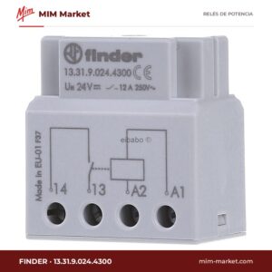 Relé de potencia Finder 13.31.9.024.4300 – SPST, bobina 24 V dc, 12 A