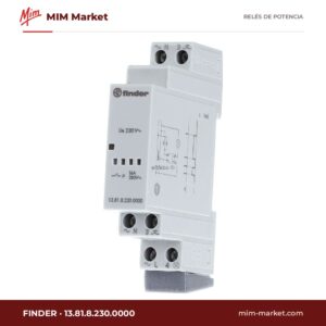 Relé de potencia Finder 13.81.8.230.0000 – SPST, bobina 230 V ac, 16 A