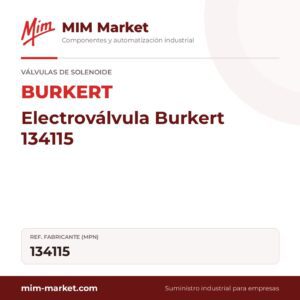 Electroválvula Burkert 134115 – 2/2 NC, 24 V dc, G 1/8