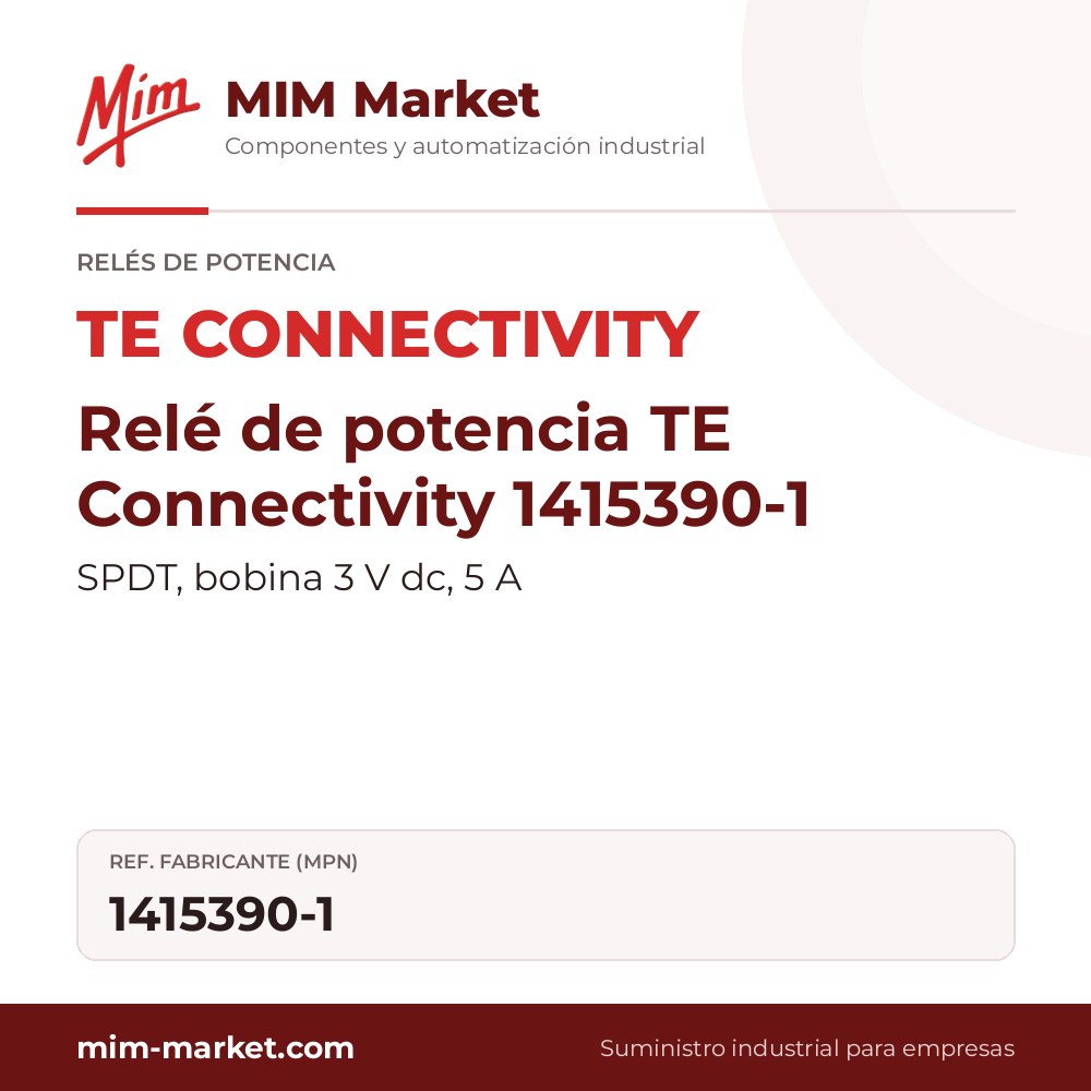 Relé de potencia TE Connectivity 1415390-1 – SPDT, bobina 3 V dc, 5 A
