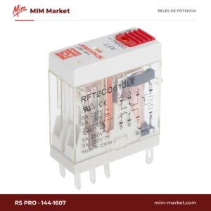 Relé de potencia RS PRO 144-1607 – DPDT, bobina 110 V ac, 8 A