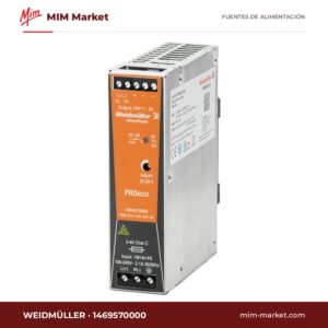 Fuente de alimentación carril DIN Weidmüller 1469570000 – 12 V DC, 6 A, 72 W