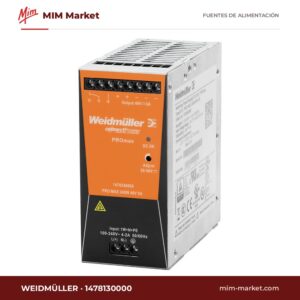 Fuente de alimentación carril DIN Weidmüller 1478130000 – 24 V DC, 10 A, 240 W