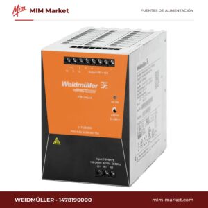 Fuente de alimentación carril DIN Weidmüller 1478190000 – 24 V DC, 20 A, 480 W