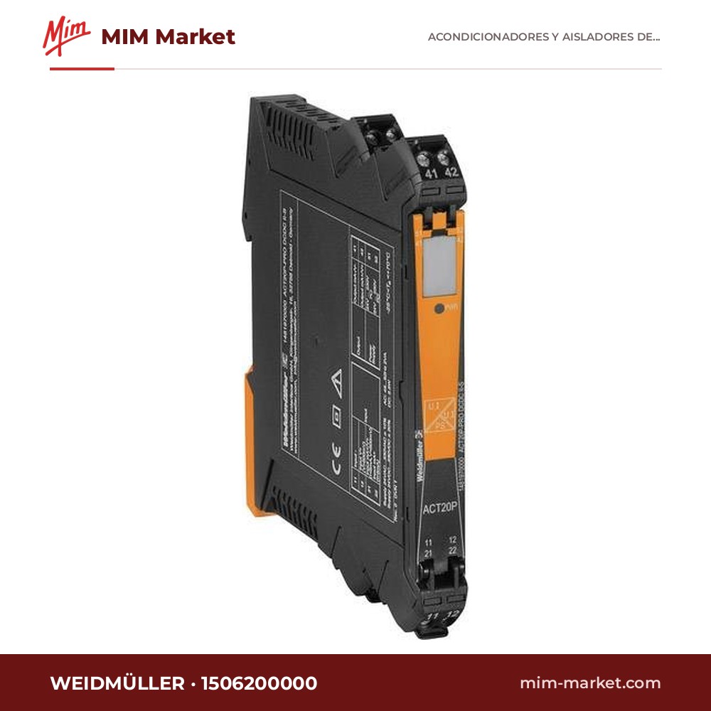 Amplificador separador de corriente Weidmüller ACT20P-CI-CO-P-S 1506200000 – serie ACT20P, corriente/corriente