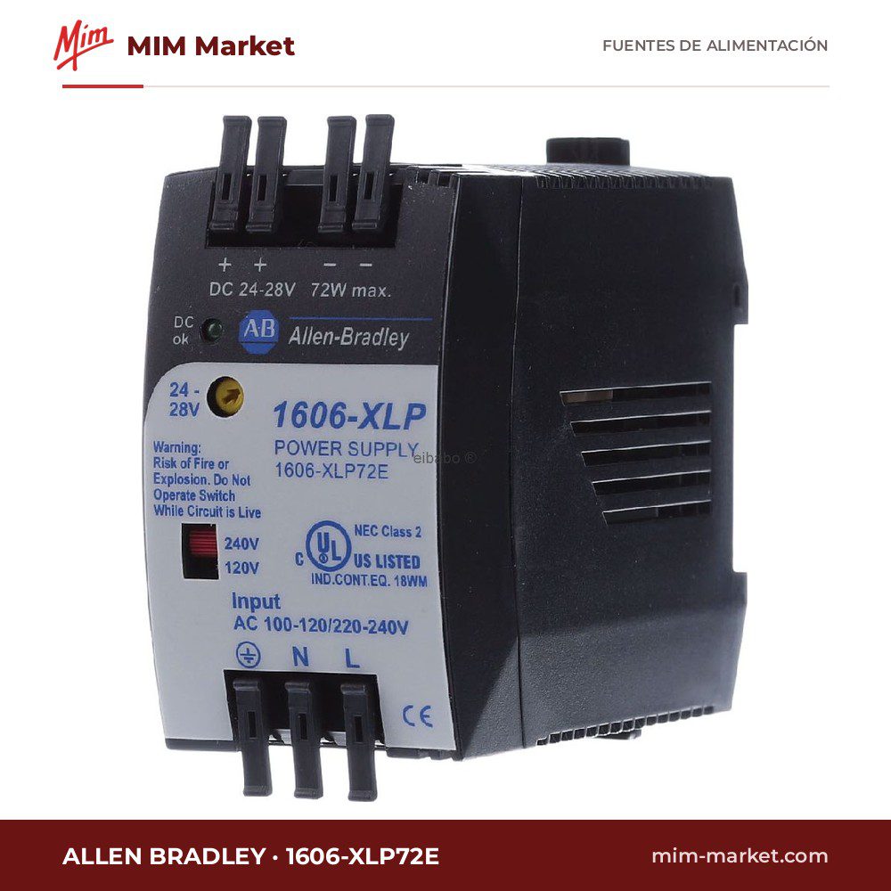 Fuente de alimentación carril DIN Allen Bradley 1606-XLP72E