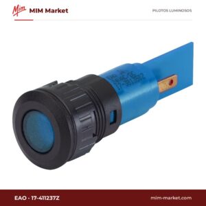 Piloto LED EAO 17-411237Z – azul, 230 V, Ø16 mm, IP67