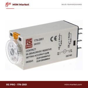 Relé temporizador RS PRO 179-2951 – 24 V ac / 24 V dc, Retardo a la conexión