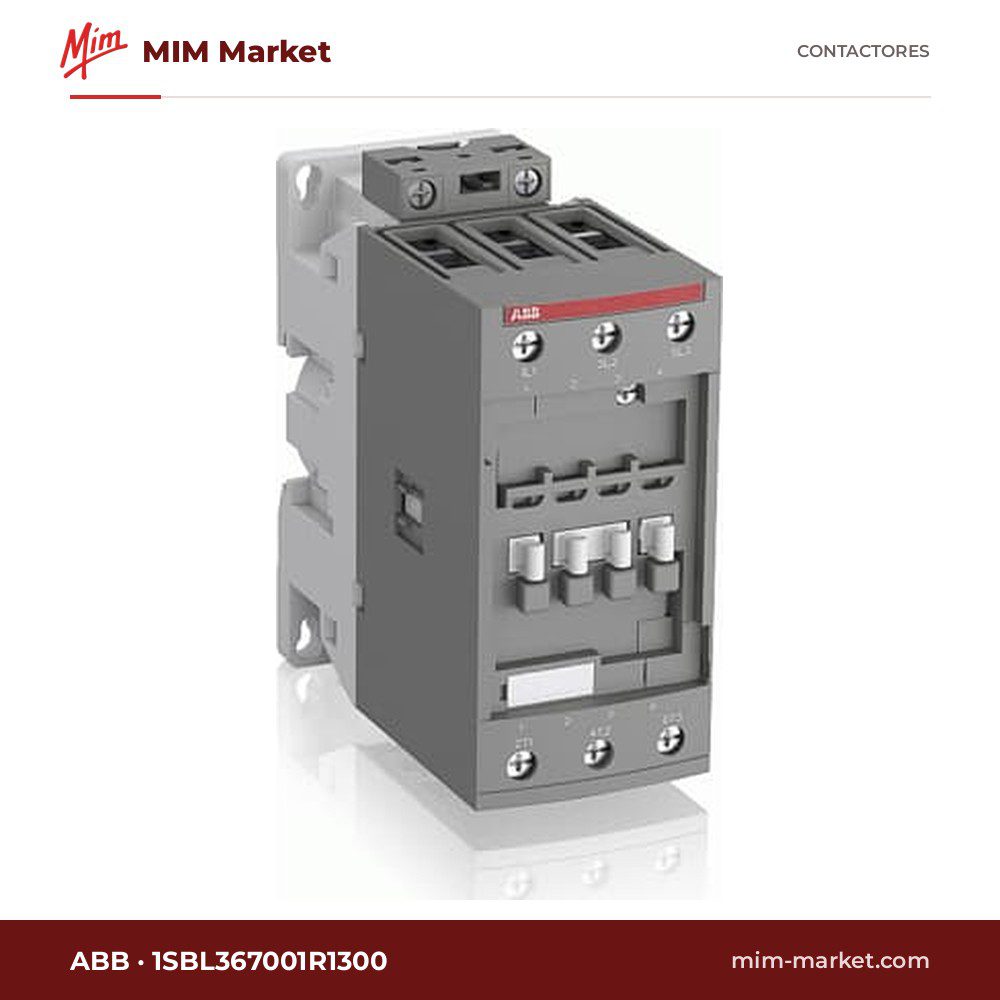 Contactor ABB 1SBL367001R1300 – 3 polos, 100 A, 22 kW, bobina 230 V AC