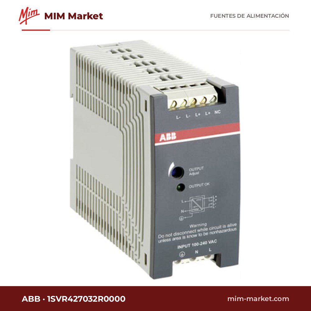Fuente de alimentación carril DIN ABB 1SVR427032R0000 – 24 V DC, 2,5 A, 60 W