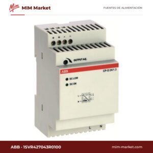 Fuente de alimentación carril DIN ABB 1SVR427043R0100 – 24 V DC, 1,3 A, 30 W
