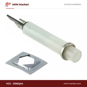 Piloto de neón VCC 2150QA4 – serie 2150, blanco, 125 V AC, Ø7,87 mm, faston 4,7 mm