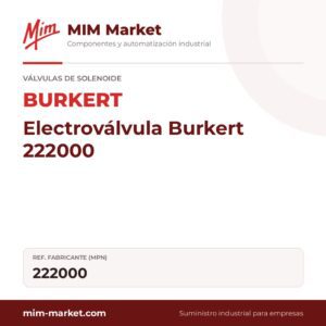 Electroválvula Burkert 222000 – 2/2 NC, 230 V ac, G1