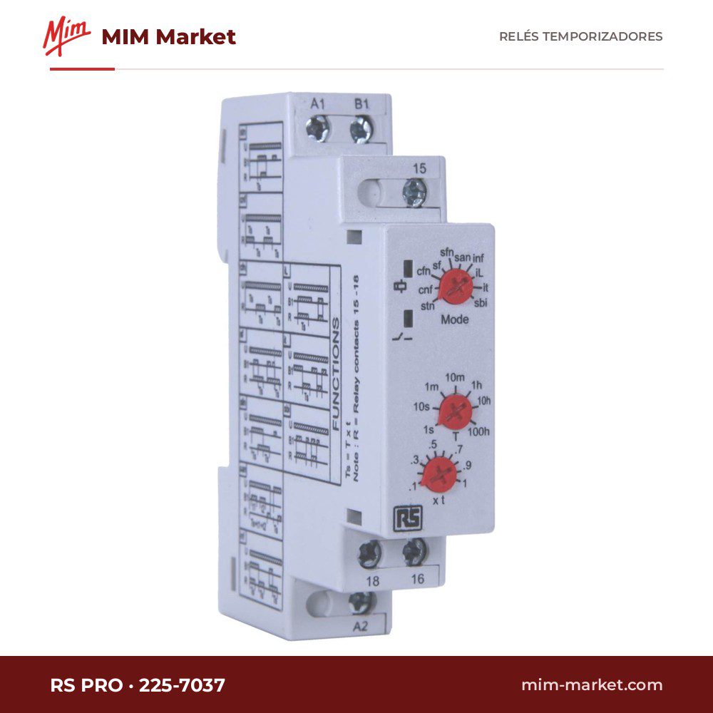 Relé temporizador RS PRO 225-7037