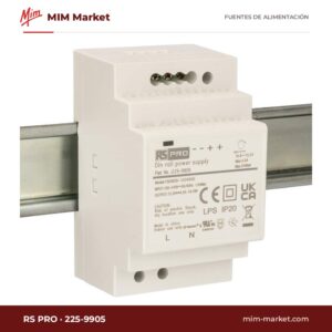 Fuente de alimentación carril DIN RS PRO 225-9905 – 12 V DC, 4,5 A