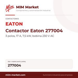Contactor Eaton 277004 – 3 polos, 17 A, 7,5 kW, bobina 230 V AC